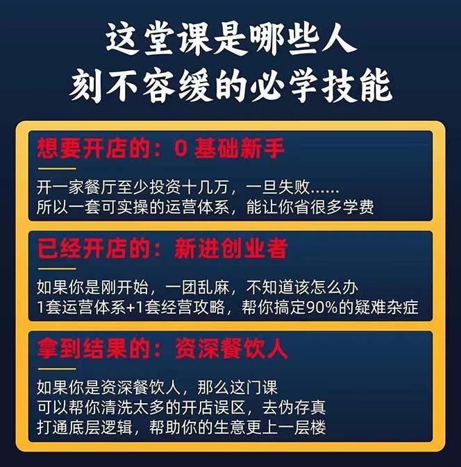 图片[2]-餐饮店盈利实操方法：教你怎样开一家持续能赚钱的餐厅(25节-极速轻创