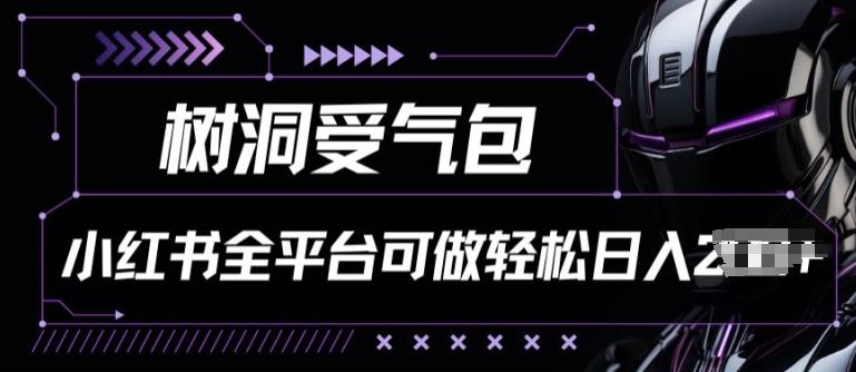 小红书等全平台树洞受气包项目，轻松日入一两张【揭秘】-极速轻创