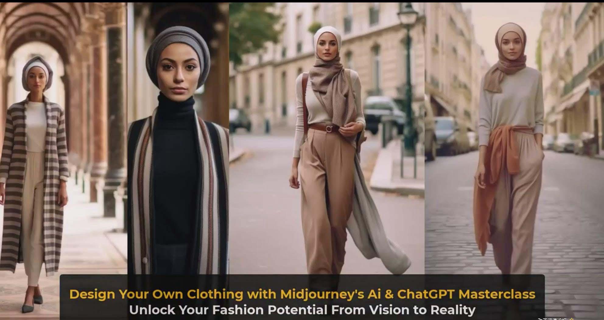 图片[10]-利用 Midjourneys Ai 人工智能设计自己的服装AI大师班-10节课-中英字幕-极速轻创