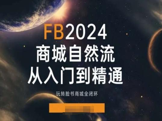 2024Faceboo商城自然流(从入门到精通)，玩转脸书商城全闭环-极速轻创
