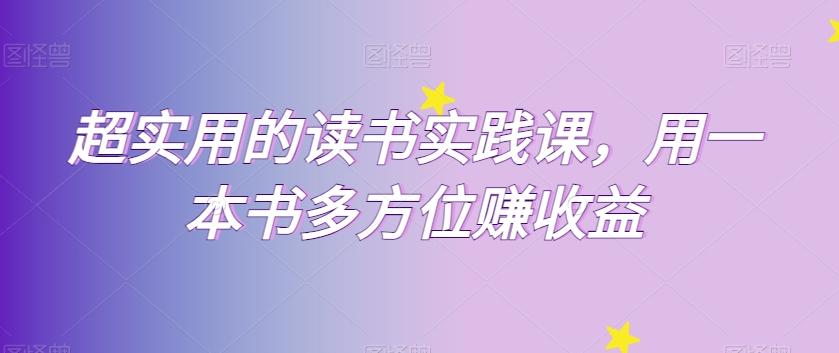 超实用的读书实践课，用一本书多方位赚收益-极速轻创