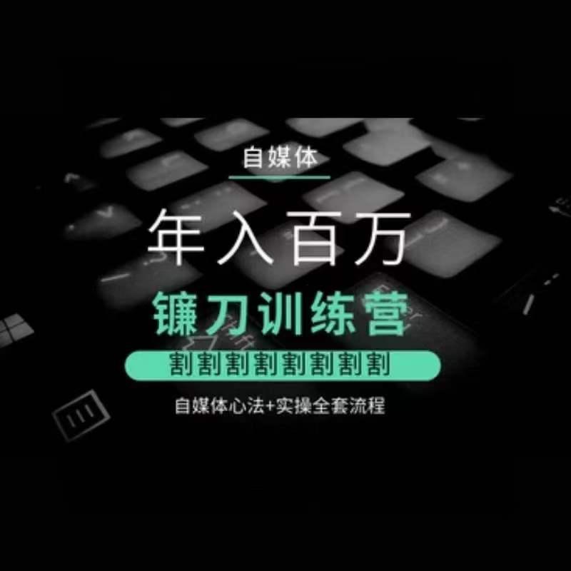自媒体年入百万镰刀训练营，割割割割割割割割，自媒体心法+实操全套流程-极速轻创
