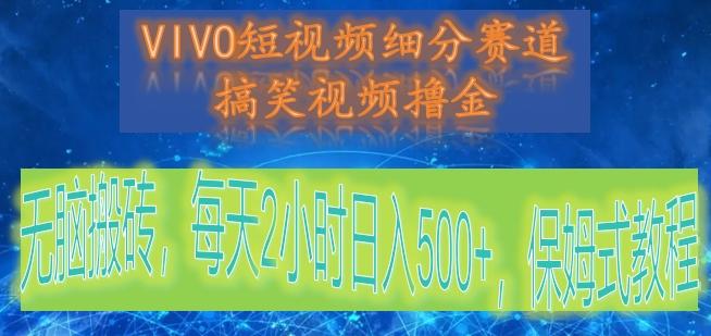 VIVO短视频细分赛道，搞笑视频撸金，无脑搬砖，每天2小时日入500+，保姆式教程-极速轻创