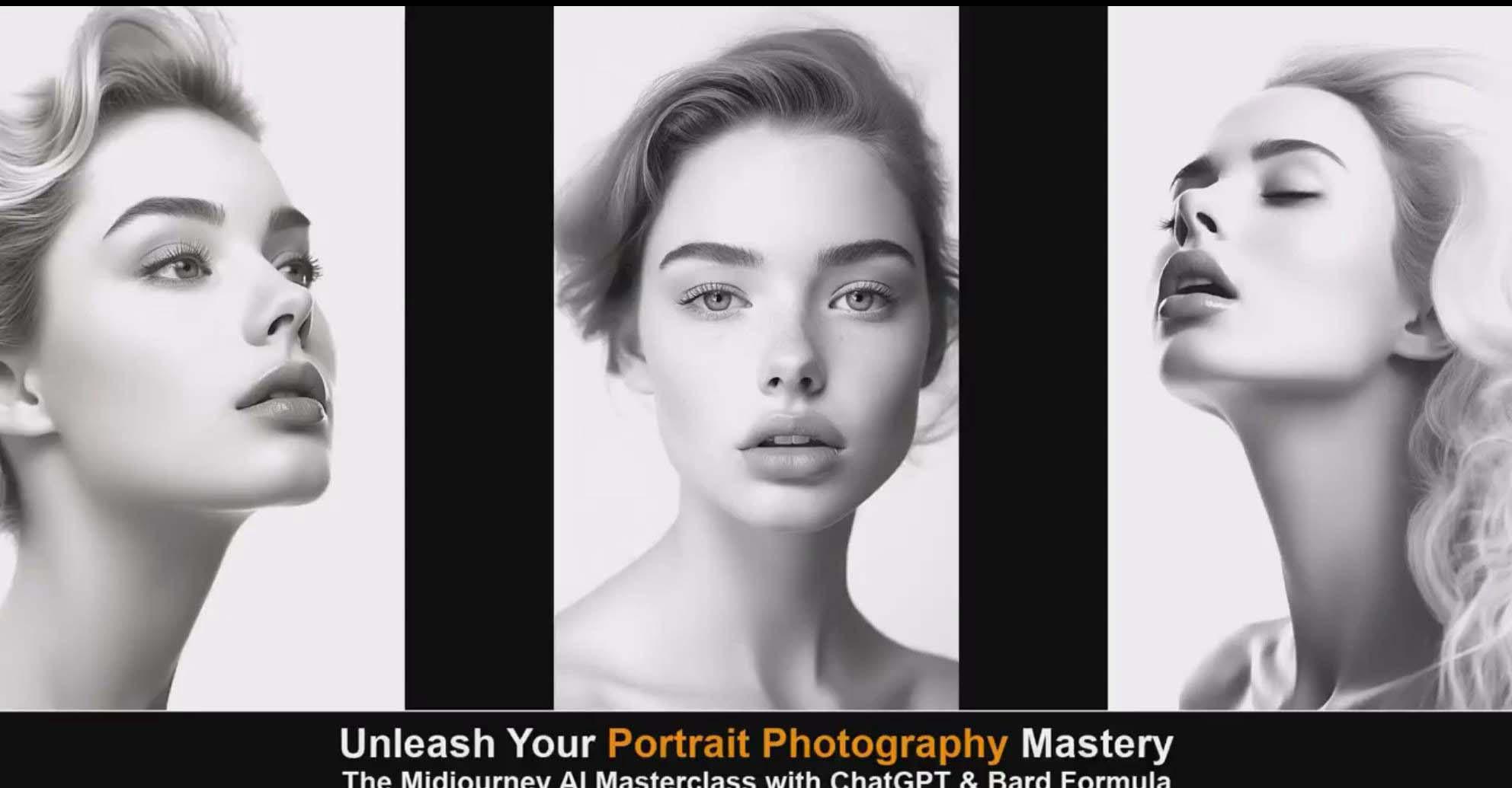 图片[1]-(9312期)Midjourney v5 ChatGPT 和 Bard AI人工智能人像摄影大师班-15节-中英字幕-极速轻创
