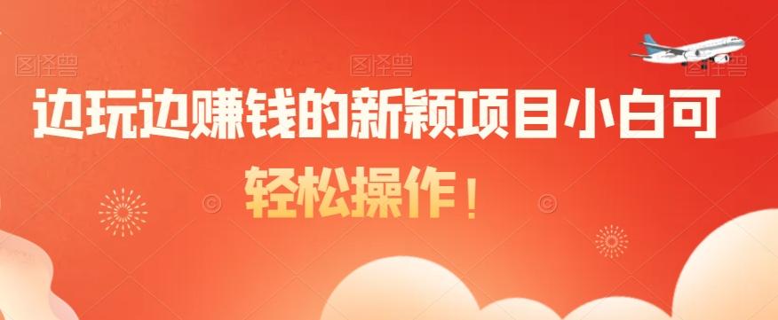 边玩边赚钱的新颖项目小白可轻松操作！-极速轻创