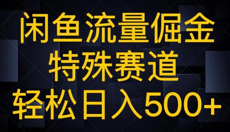闲鱼流量倔金，特殊赛道，轻松日入500+-极速轻创