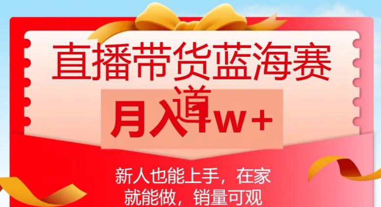 直播带货蓝海赛道，新人也能上手，在家就能做，销量可观，月入1w【揭秘】-极速轻创