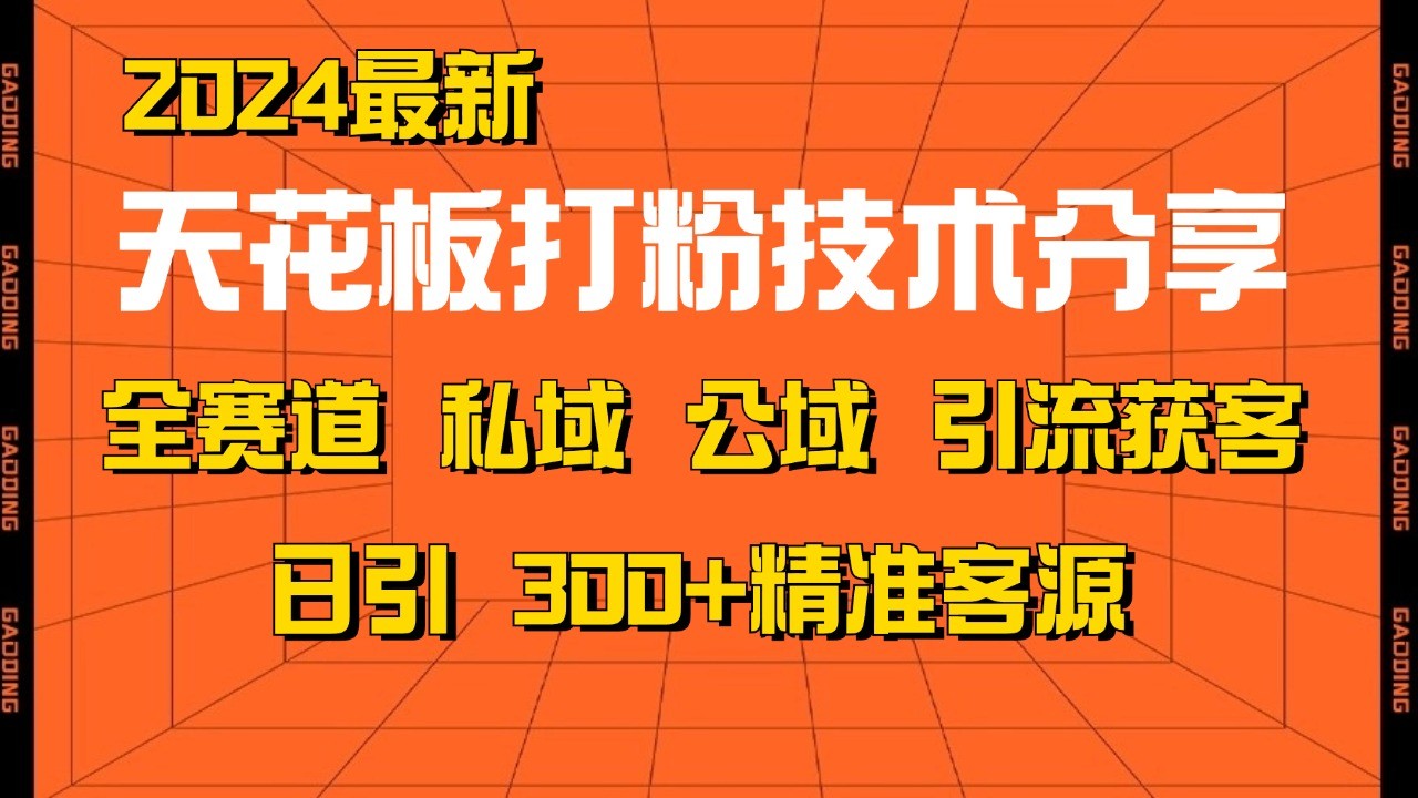 天花板打粉技术分享，野路子玩法 曝光玩法免费矩阵自热技术日引2000+精准客户-极速轻创