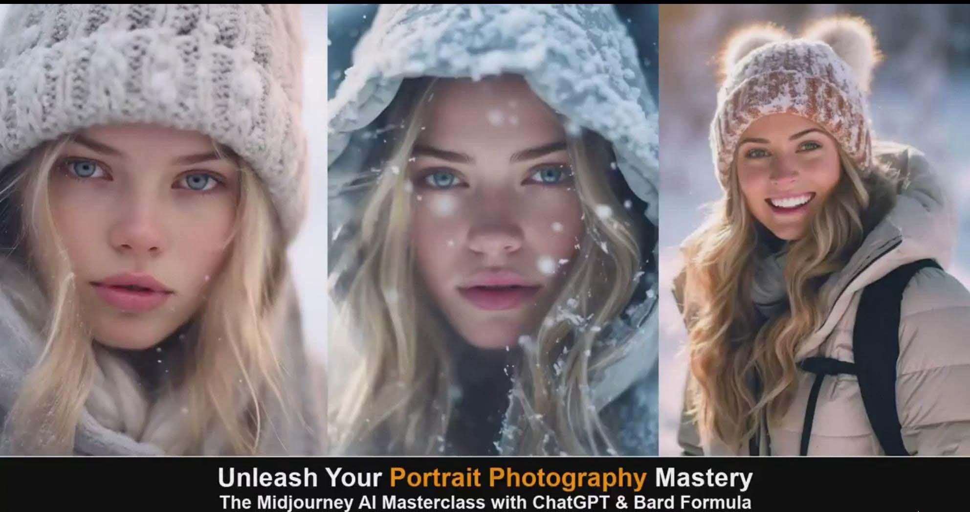 图片[5]-(9312期)Midjourney v5 ChatGPT 和 Bard AI人工智能人像摄影大师班-15节-中英字幕-极速轻创