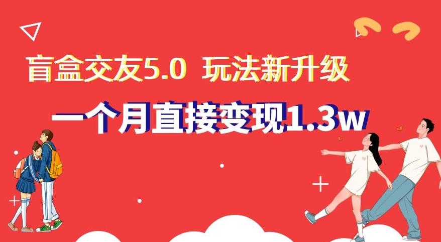 盲盒交友5.0，玩法全新升级，一个月直接变现1.3W，新手小白轻松上手【揭秘】-极速轻创
