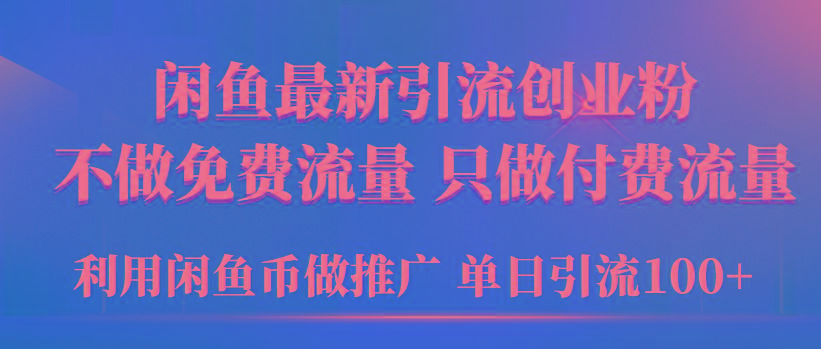 (9584期)2024年闲鱼币推广引流创业粉，不做免费流量，只做付费流量，单日引流100+-极速轻创